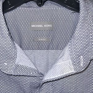 EUC- VERY NICE MICHAEL KORS BLUE MENS DRESS SHIRT SZ XL